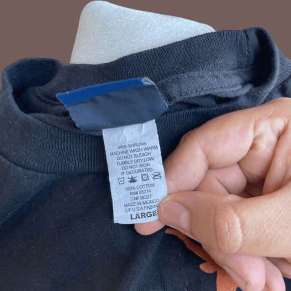 Champs Texas Longhorns Tee | Black Cotton | Size L | Vintage - Picture 3 of 3